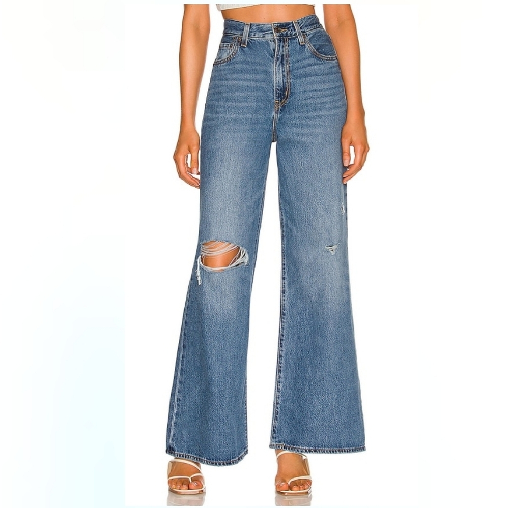 Levi's High Loose Flare Jeans Size 26 - Picture 2 of 7